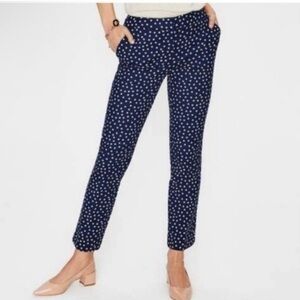 Boden Navy Blue Polka Dot Cropped Pants